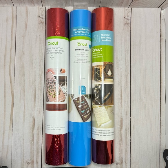 Sold! Cricut Holographic Sparkle Vinyl, Removable Matte Vinyl and Adhesive Foi… - Picture 1 of 5